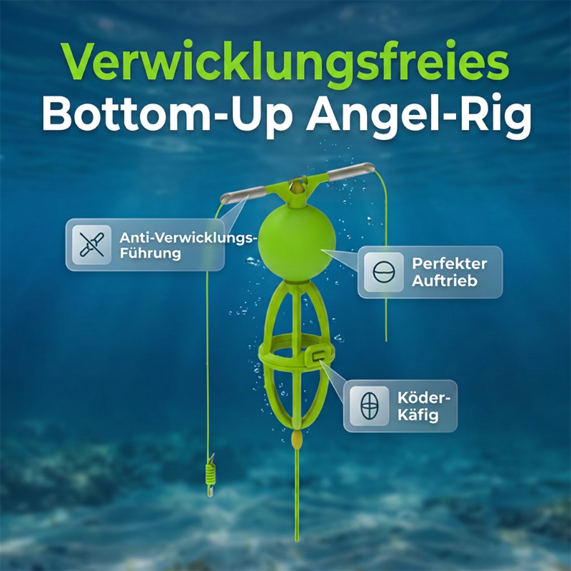 🔥Stop Untangling Your Rig Mid-Cast! Tangle-Free Bottom-Up Feeder Basket – Weighted Base, Stays Upright, Bait Cloud in 3 Sec 🎣