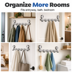 🚪📌 Suction Cup Over Door Hook Rack – Tool-Free Install, Strong Hold, No Drilling & Clutter-Free Entryway ✨