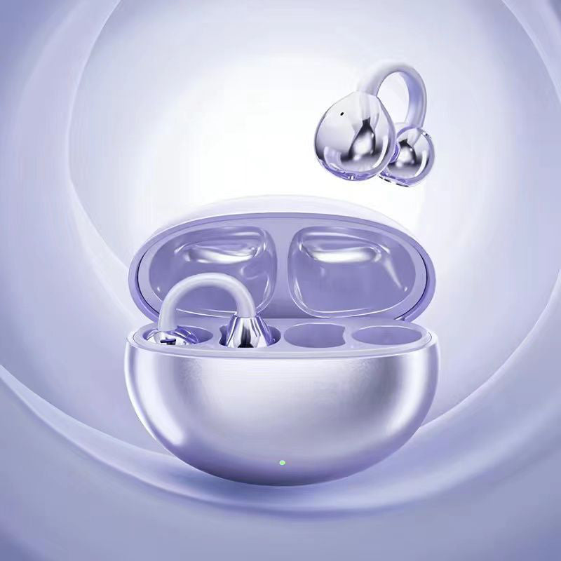 🎧 Bluetooth 5.4 Clip-On Open Ear Earbuds with Noise Cancelling – AI Noise Cancelling 🎶