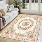 Easy-Care Floral Area Rug