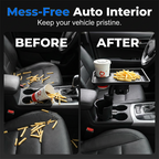 🚗 Car Cup Holder Expander with Detachable Tray – 360° Rotatable Food Table & Dual Cup Holder