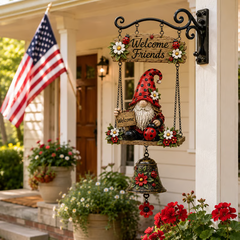 Gnome Welcome Doorbell Outdoor Decor