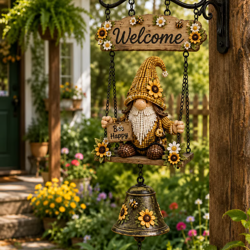 Gnome Welcome Doorbell Outdoor Decor