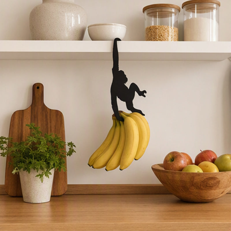 🐒 Monkey Shaped Banana Hook – Hang Fruit, Keys & Bags – Playful Storage with Personality! ✨