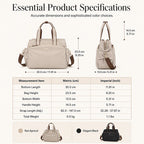 📢📢50% OFF !! ⏰Casual Canvas Tote Bag with Pleated Side Pockets for Women