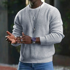 🎁JMIERR Men’s crew-neck jumpers – soft, relaxed jumpers, classic long-sleeved jumpers with ribbed hems