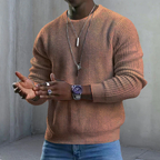🎁JMIERR Men’s crew-neck jumpers – soft, relaxed jumpers, classic long-sleeved jumpers with ribbed hems