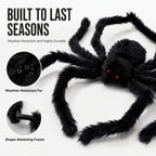 🕷️Oversized Outdoor Halloween Spider – Perfect for Multiple Spots, Haunted House Themes & DIY Scary Displays! 👻✨