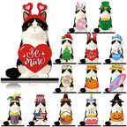 Interchangeable Wooden Seasonal Animal Decor
