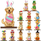 Interchangeable Wooden Seasonal Animal Decor