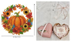 🍂 Autumnal pumpkin wreath with a diamond pattern to hang up – Complete DIY kit