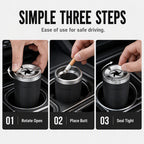 Contain Ash Instantly! No-Odor Rotating Ceramic Car Ashtray