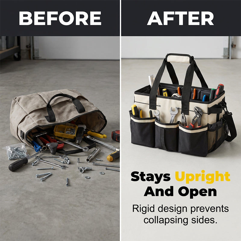 Multifunctional Utility Tote with Pockets 