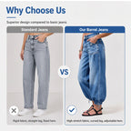 Women's High Waisted Stretchy Barrel Jeans