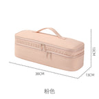 Portable Quilted Travel Storage Bag with Handle for Hair Dryer Curling Iron and Hair Straightener