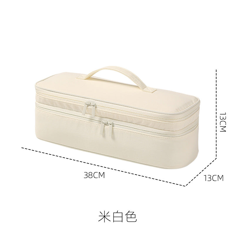 Portable Quilted Travel Storage Bag with Handle for Hair Dryer Curling Iron and Hair Straightener