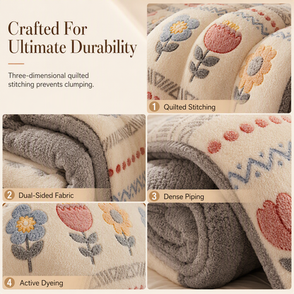 🔥 50% OFF ❄️ Double-Sided Sherpa Fleece Comforter – Thick Warm Winter Quilt, Soft Velvet Feel for Cozy Bedroom Bedding 🛏️✨