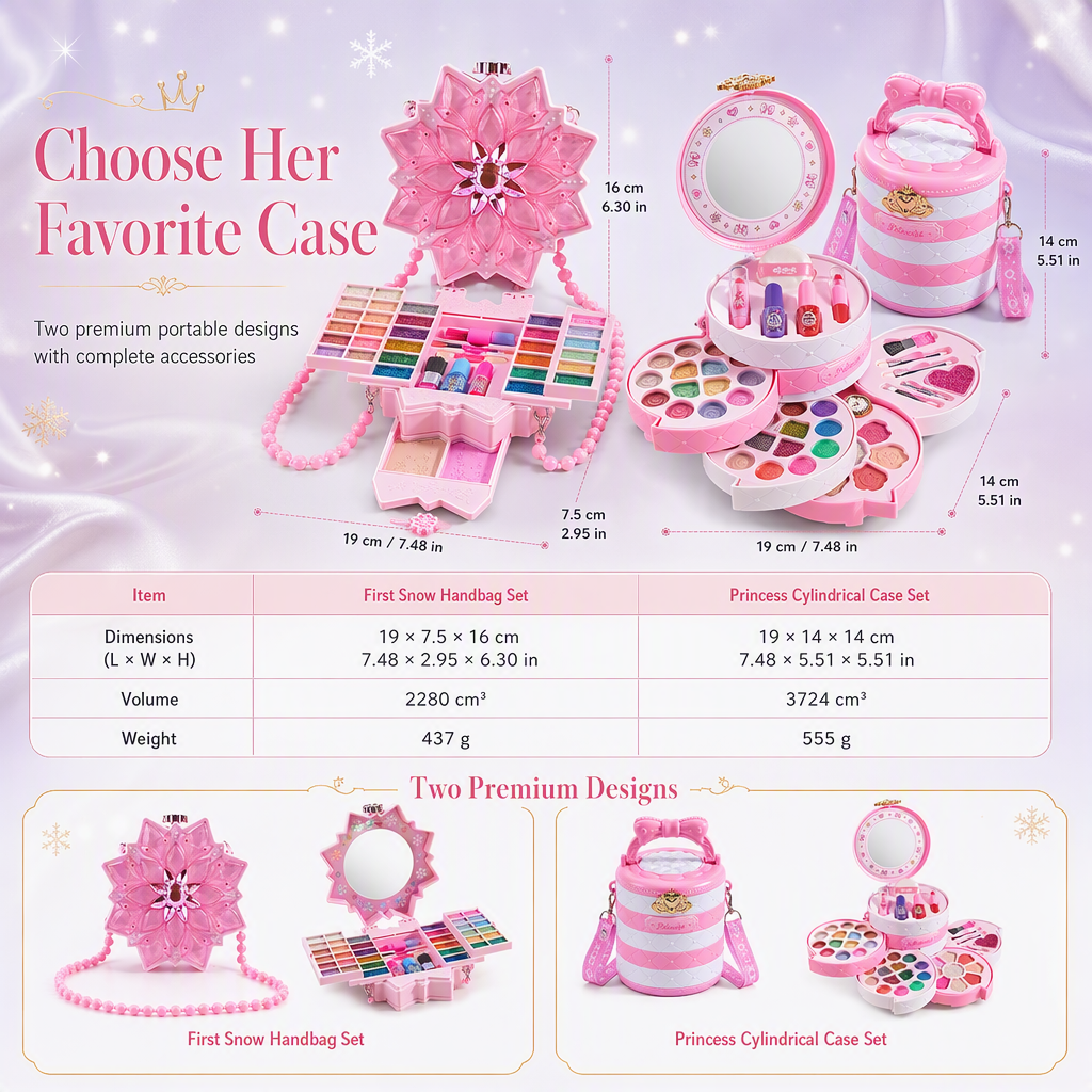 👑 Washable Princess Makeup Set – Fun, Portable & Easy to Clean 🎀✨