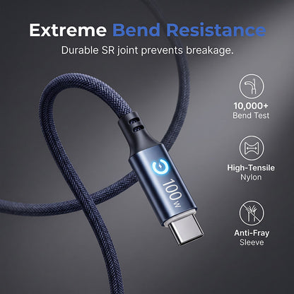 ⚡ 50% OFF | 100W USB-C Fast Charging Cable – Smart Chip & Braided Design