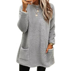 🍂Limited-Time Offer ☁️Women's Warm Crew Neck Long Sleeve Top