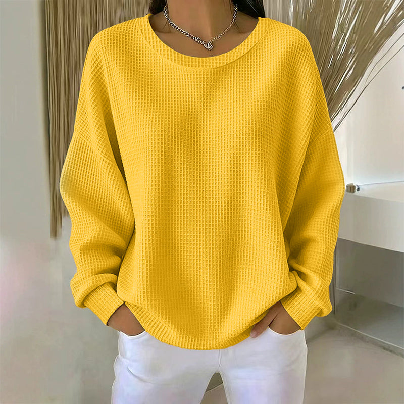 The Waffle-Knit Sweatshirt Made for Easy, Everyday Wear