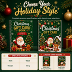 Santa Christmas Gift Card Book Santa Gift Card