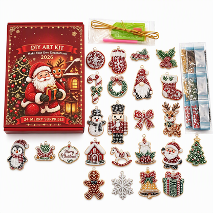 24-Day Christmas Countdown Ornament DIY Kit🎄🎅📅