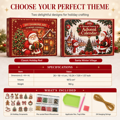 24-Day Christmas Countdown Ornament DIY Kit🎄🎅📅