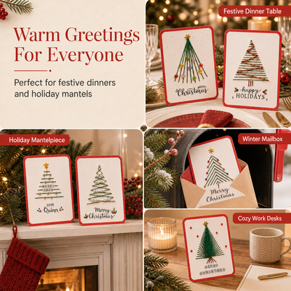 Merry Christmas DIY Greeting Card Making Kit🎄🧵📇