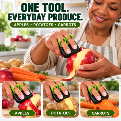 🥕✌️ BUY MORE, GET MORE FREE! Two-Finger Vegetable Peeler – stainless steel blade, two-finger grip. 💚