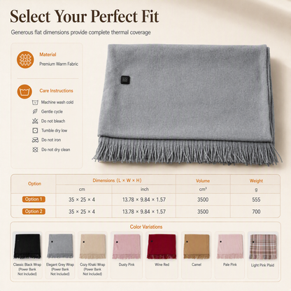 Electric Heated Shawl Blanket for Women