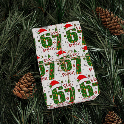 Funny Christmas Number Pattern Wrapping Paper