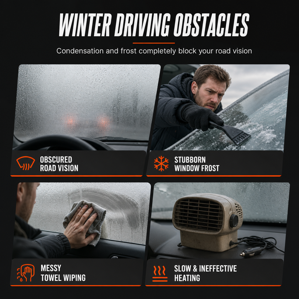 Defog Windshields Instantly! Rotating Dual-Mode Car Heater Blower
