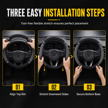 ⏳Time-Limited Special ⏰ Rhinestone Steering Wheel Cover – Sparkling, Quilted, Luxury 🚗