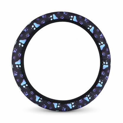 Universal 38cm Ringless Silk Steering Wheel Cover Printed Breathable Car Wheel Protector for All Seasons